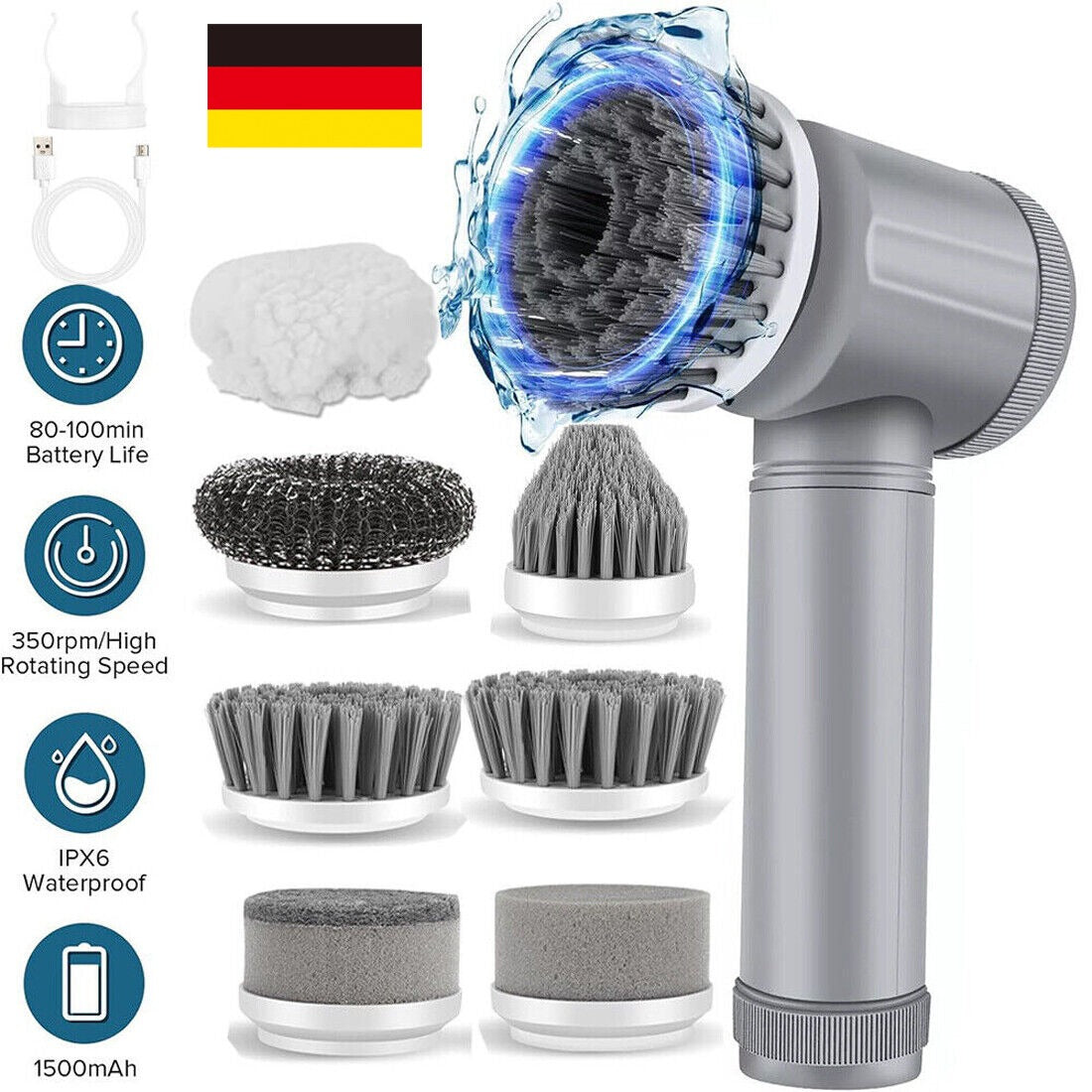 Cordless Electric Spin Scrubber