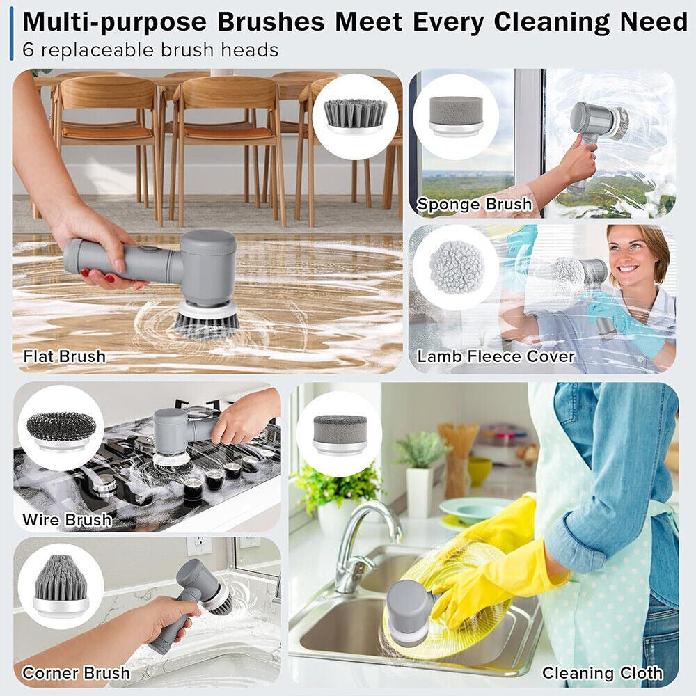 Cordless Electric Spin Scrubber
